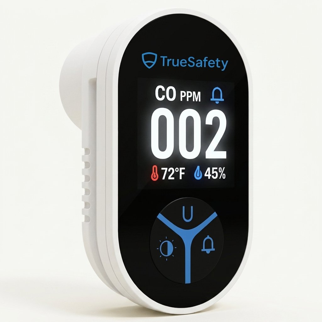TrueDetect carbon monoxide detector — front view